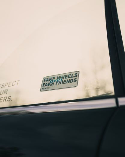 "FAKE WHEELS" Sticker