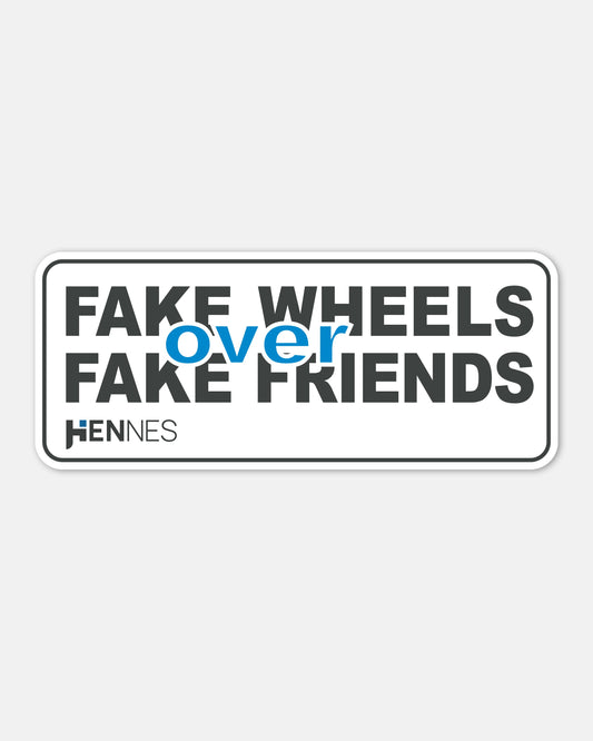 "FAKE WHEELS" Sticker